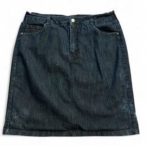 Basic Editions Dark Blue Pencil Skirt